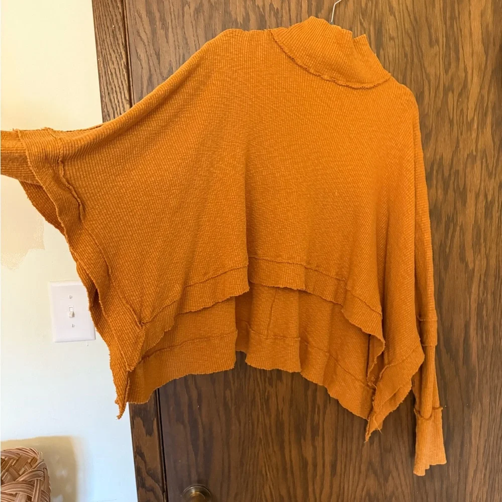 Free People We the Free Orange Turtle Neck Sweater - Picture 7 of 15